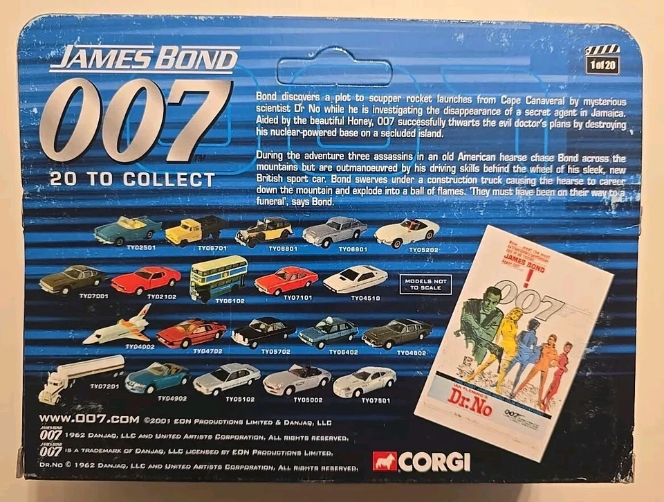 NEW! NIB Corgi James Bond 007 Dr. No: Sunbeam Alpine - Image 2 of 2