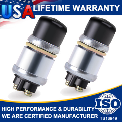 2 Pack 50A 12V Waterproof Car Boat Switch Horn Engine Push Buttons Start Starter
