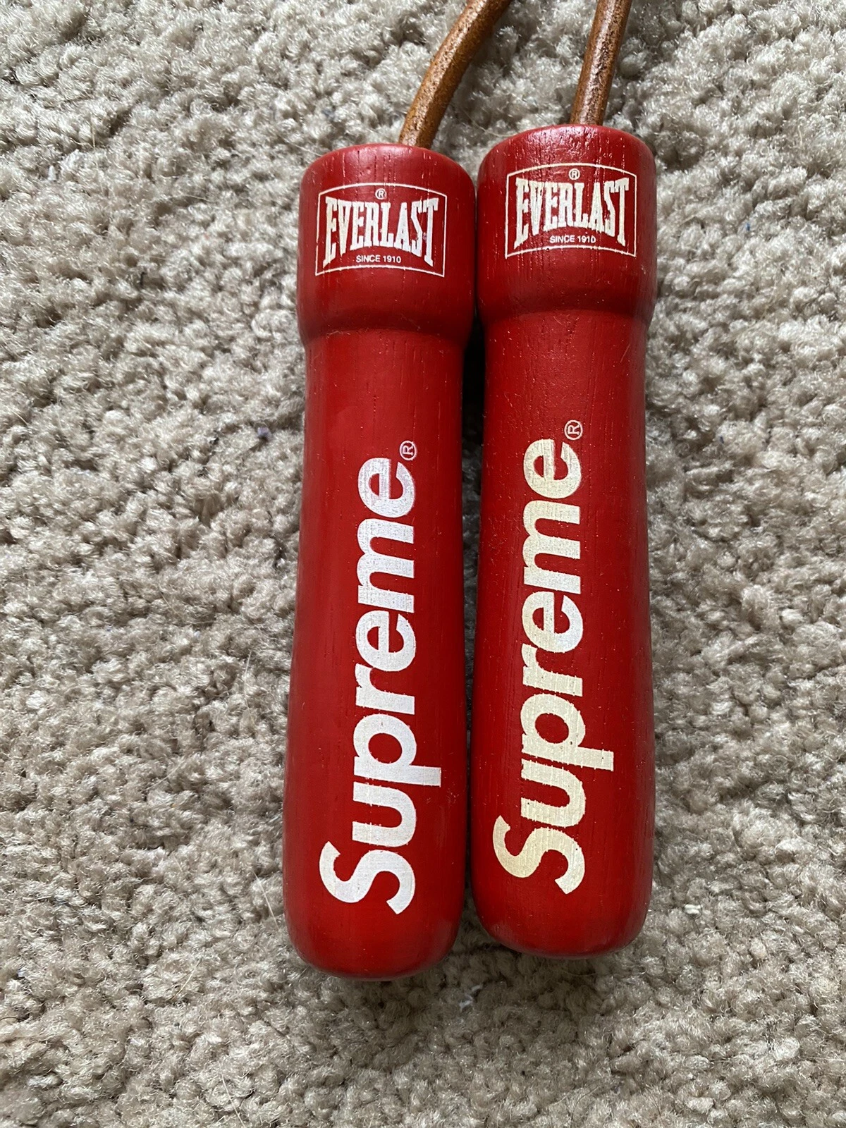 Corde à sauter Supreme X Everlast rouge 2014 authentique