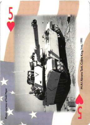 M1A1 Abrams Tank, Cobra King, Iraq 1991 Playing Card