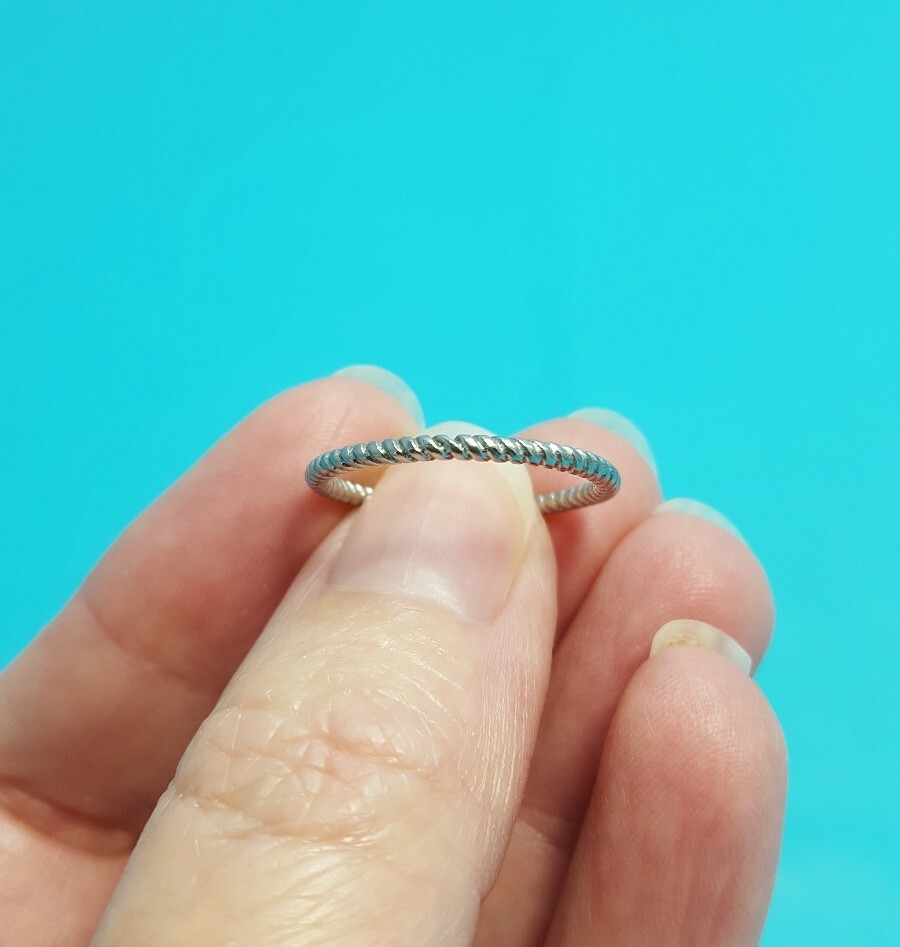 Authentic HSN Silver Tone Twisted Design Thin Sta… - image 6