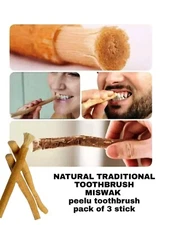 NATURAL TRADITIONAL TOOTHBRUSH MISWAK STICK PACK OF 3 FOR HEALTHY GUM