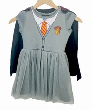 Harry Potter Wizard Gryffindor Girl Glitter Tulle Dress Costume Cap XS 4 5 4/5