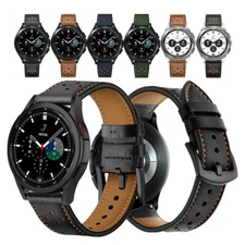 Premium Leather Watch Band Strap For Samsung Galaxy Watch 4 5 6 42/46/45/43/47mm