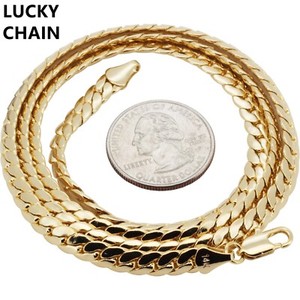 Authentic 14K GOLD PLATED HIP HOP CUBAN LINK CHAIN NECKLACE BRACELE5/6.5/8/11MM11g-169g H5