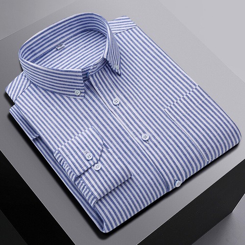 Camisas Oxford de vestir para hombre formales de negocios mangas largas de algodón informales Camisas Prendas para el torso - Imagen 12 de 15