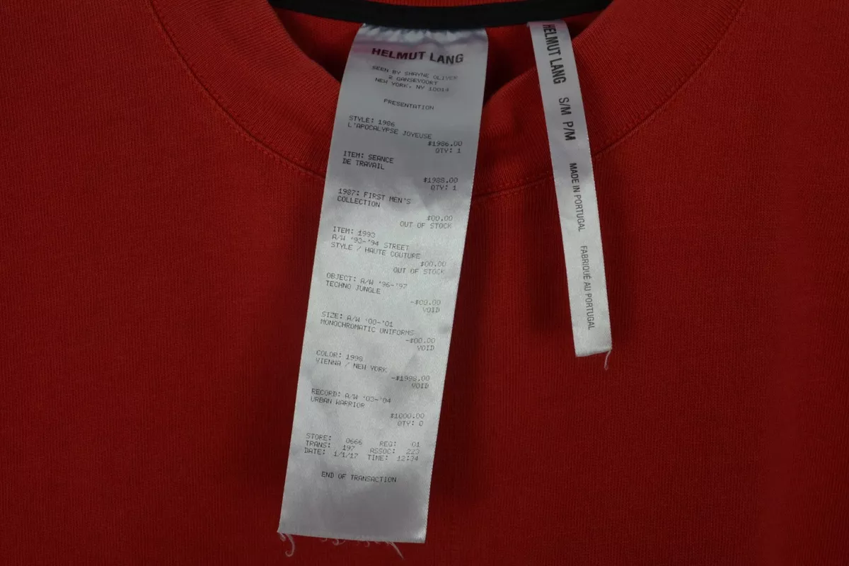 helmut lang red shirt