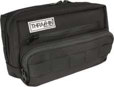 Thrashin Black Molle Webbing Motorcycle Front Handlebar Rear Sissybar Bag Plus