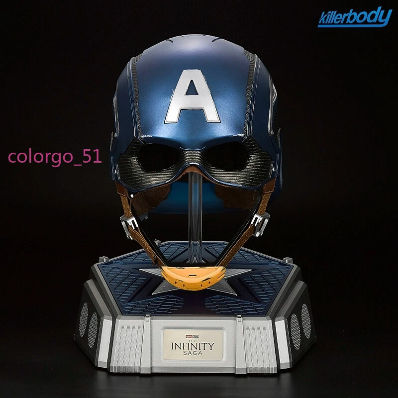 Captain America Helmet 1/1 Wearable Mask New Collection Cosplay Prop no Base - Image 4 of 4