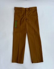 Dickies Men’s Work Pants Trousers Brown Slim Fit Workwear Straight Leg Chino Gab