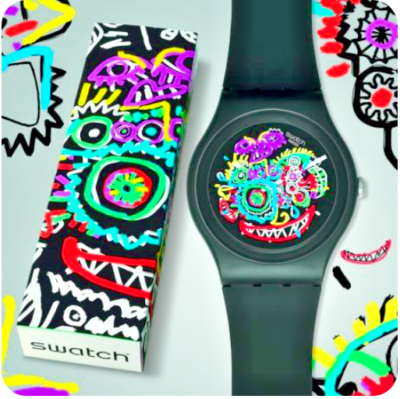 Swatch Art Special – Blue Wild Face - Takaya Goto - SUOZ166S