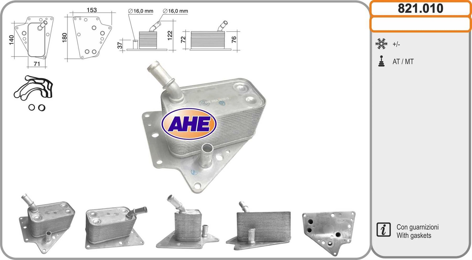 Radiateur d'huile Opel Zafira B et Vectra C pour moteur 1.9 CDTI