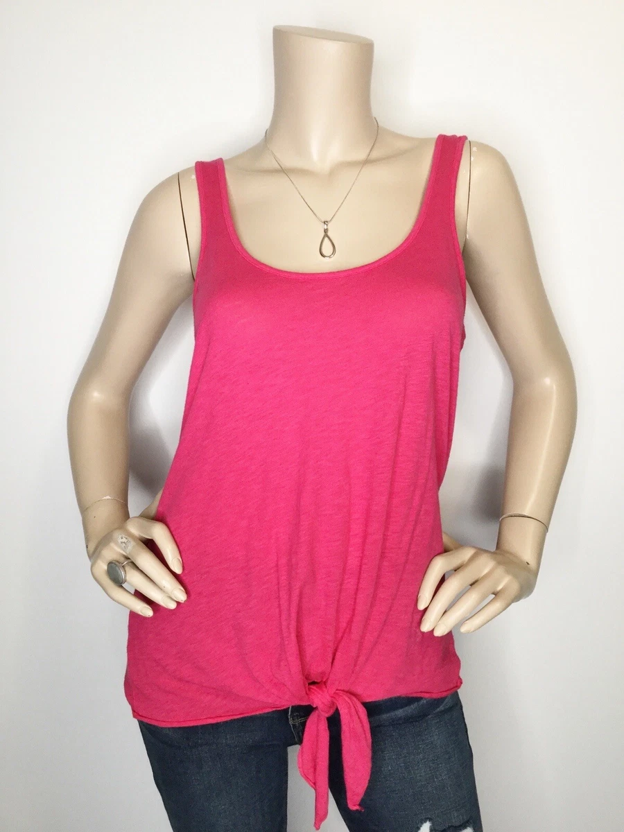 Michael Stars Anthropologie One Size Pink Tie Front Tank Top Sleeveless Shirt