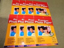 Premium Photo Paper LOT 8 PACKS 64 sheets Inkjet 8.5X11” HP Epson Canon Lexmark