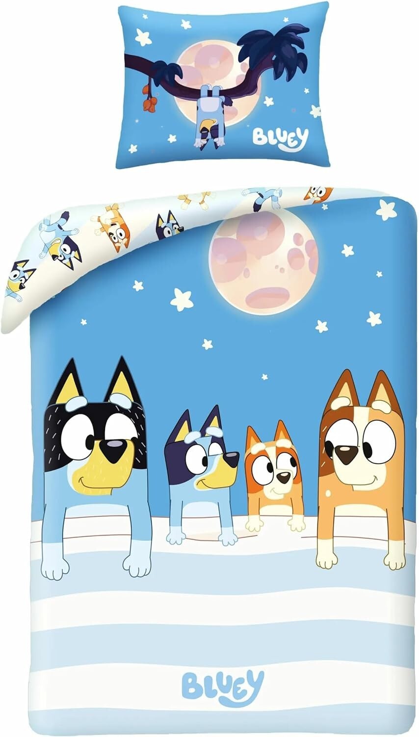 COPRIPIUMINO 140X200 E FEDERA 70X90 BLUE BINGO BANDIT