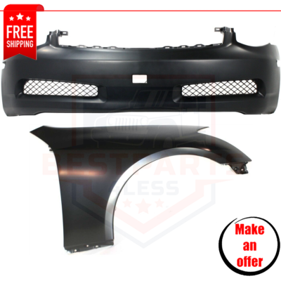 FitParts Front Bumper Cover For 2005-2006 Infiniti G35 Sedan – Primed, 4-Door