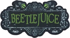 Patch - C&D Visionary - Beetlejuice Logo 4.2"x2.5" Iron-On Embroidered Movie NEW
