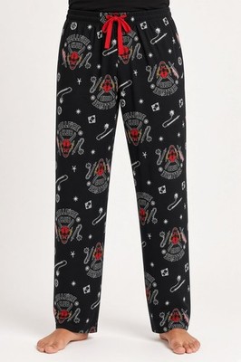 Herren Stranger Things Hellfire Club Lounge Hose schwarz rot Kordelzug Pyjama