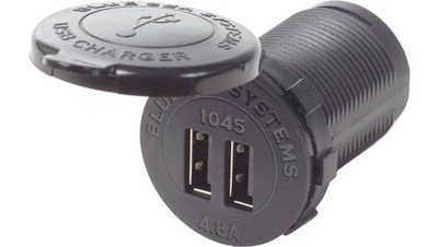 0632085104597 Blue Sea ładowarki 12/24 V z podwójnym USB 4,8 A Blue Sea Systems