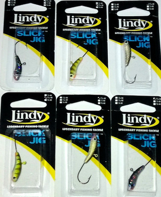 Lindy Tackle  3/16 Slick Ice Jigs  (Lot of 6-SJ316-40)
