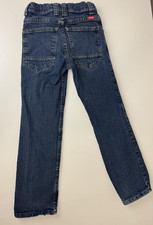 Boys Wrangler Jeans Straight 5SCBWM2 Blue Thick Denim Adjustable Waist 10 Slim