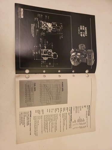 1983 Kohler K91 K161 K181 K241 K301 K321 K341 K582 Gas Engine Brochure Book - Foto 4 di 7