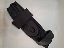 Knee Support Sleeve Brace Open Patella Wraparound Straps Black No Size Marked