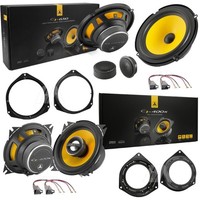 "Set 6 JL Audio Lautsprecher 6,5\"+4\" 2-Wege Koaxial 50W+35W 4Ω Gelb"