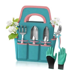 6 Pcs Garden Tool Set, Gardening Hand Tools Aluminum Alloy No Flower Pattern