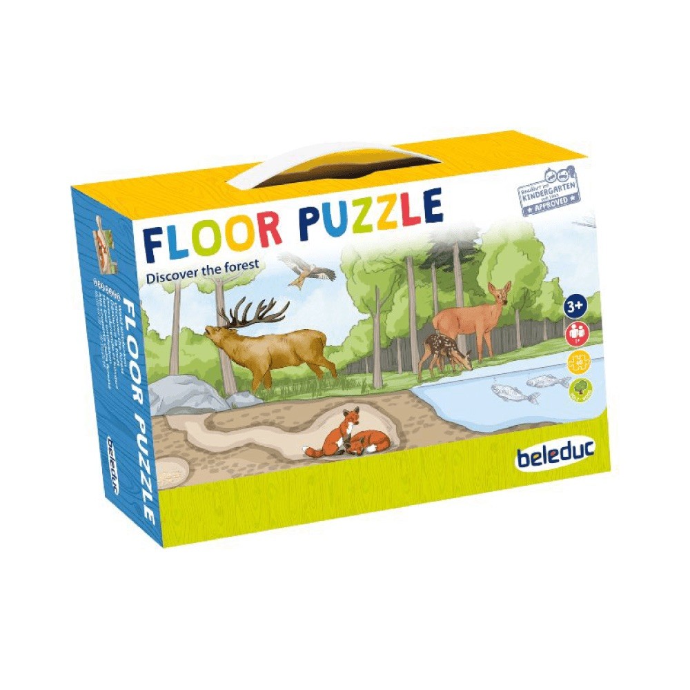 Puzzle de sol decouverte de la forêt lavable et amortissant pour chambre d'enfant