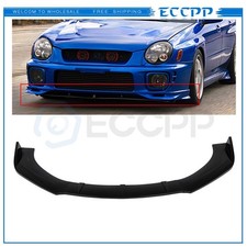 3x Front Lip Splitters Universal Painted Black Polypropylene 62 - 65 Width