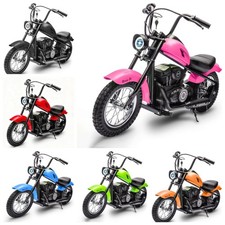 Kids Electric Dirt Bike 24V, LED Lights, Rear Brake, Leather Seat, Up to 14MPH