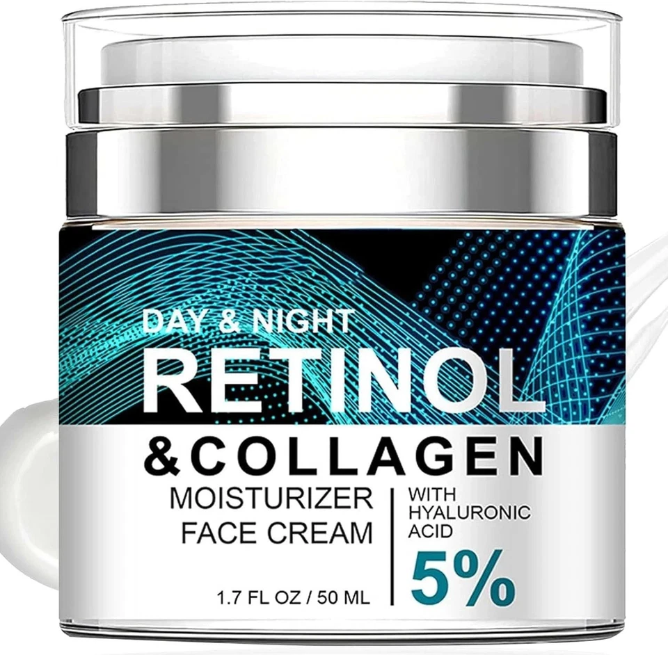 Advanced Retinol Collagen Face Cream with 5% Hyaluronic Acid – Anti-Aging & Anti