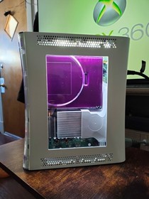 Xbox 360 Cleaned With Custom Window, Purple Accents, XCM Faceplate And Trim! 