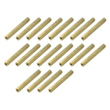 Hxchen 20Pcs M3x40 Female Thread Hexagonal Hex Brass Pillar Standoff M3x40mm