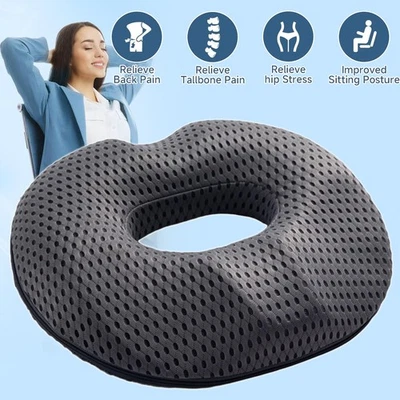 MARKENLOS Memory Foam Stuhlkissen Donut Sitzkissen Orthopädisches Steißbeinkissen Sitzring