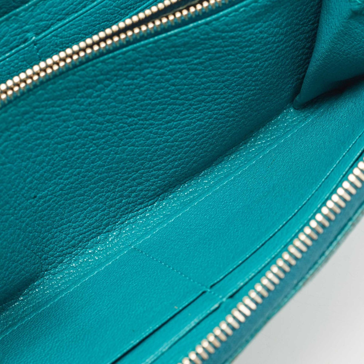 Miu Miu Green Leather Zip Around Wallet | eBay