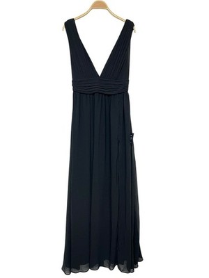 New Lulus Heavenly Hues Elegant Black V-Neck Maxi Dress Small Wedding Guest