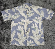 Cooke Street Honolulu Shirt Mens Extra Large Blue Hawaiian Short Sleeve Aloha