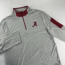 Colosseum Alabama Crimson Tide Quarter Zip Pullover Shirt Men's XL Lightweight