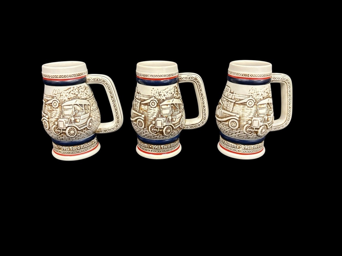 3 VTG AVON MINI BEER STEIN BRAZIL 1982 ANTIQUE CARS | eBay