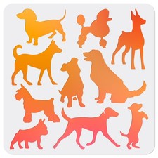 MAYJOYDIY 10 Styles Dog Stencil Drawing Stencils Patterns