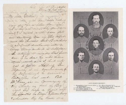 CONFEDERATE CIVIL WAR LETTER - 58th NC Vols - Burnside to Get Whipping in Tenn !