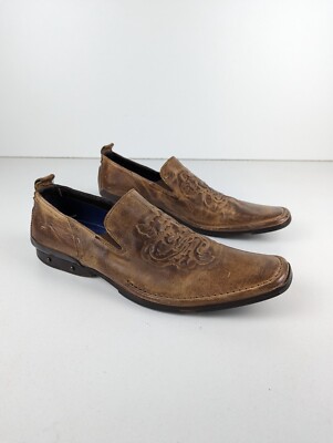 NEW Mark Nason ITALY Rock Never Dies Mens 13 Brown Leather Slip-on Loafers Shoes Mark Nason Men main image 4