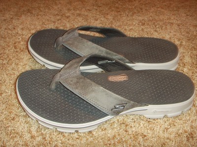 skechers sandals mens silver