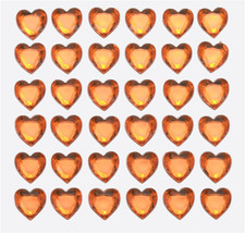 144 Pcs Heart Rhinestone 10Mm Self Adhesive Gems Stickers Jewelry Stickers for V