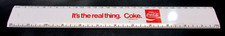 Vintage 1980's Coke Enjoy Coca Cola Red White Plastic 12" Desktop School Ruler