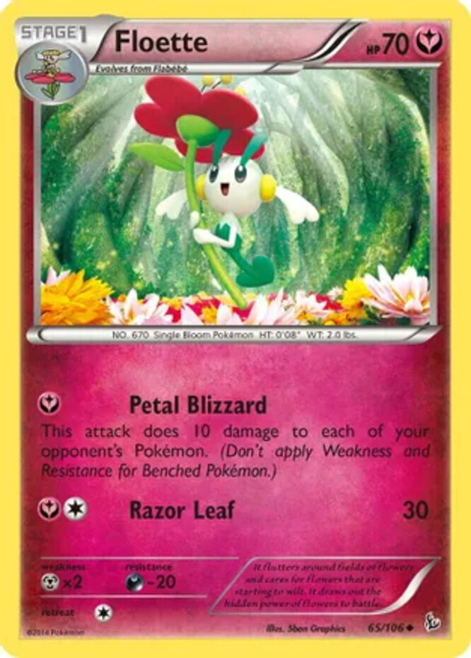 Pokemon - Floette - 65/106 - Uncommon - XY - Flashfire - NM