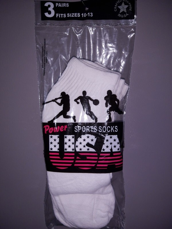 White Ankle Socks 3-pack MADE IN USA-image