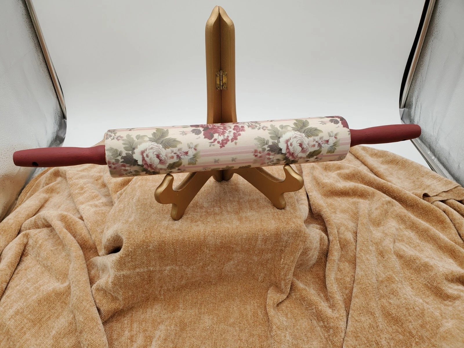 Up Cycled Wood Floral Rolling Pin Kitchen Decor Farmhouse Rustic Kitchen